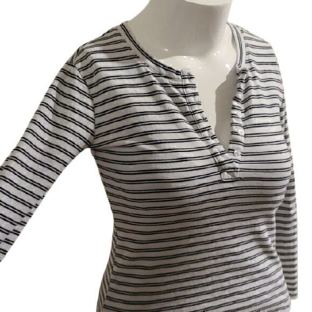 [Vintage America] V-neck Roll up Sleeve - Size S